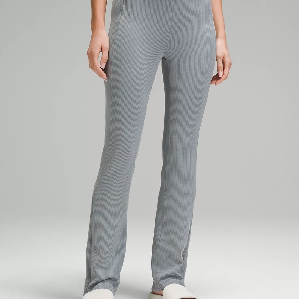 Lululemon Ribbed Softstreme Zip-Leg High-Rise Pant